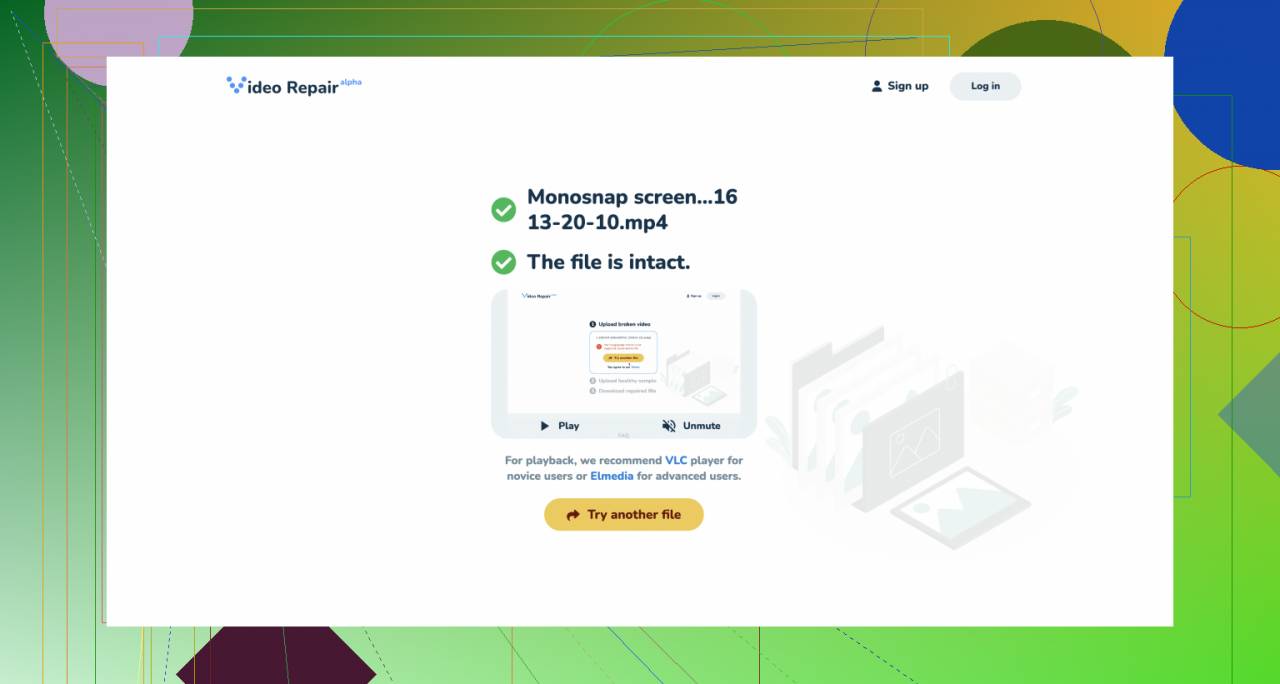 Repair Damaged or Corrupt Video Files: Comprehensive Guide Screenshot