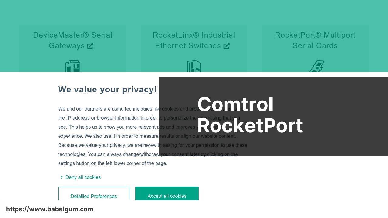 https://www.comtrol.com/rocketport-serial-hub/ screenshot