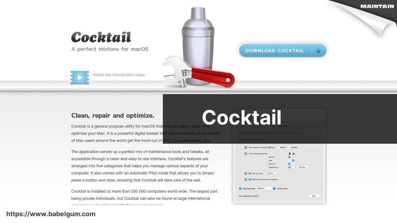 https://www.maintain.se/cocktail/ screenshot