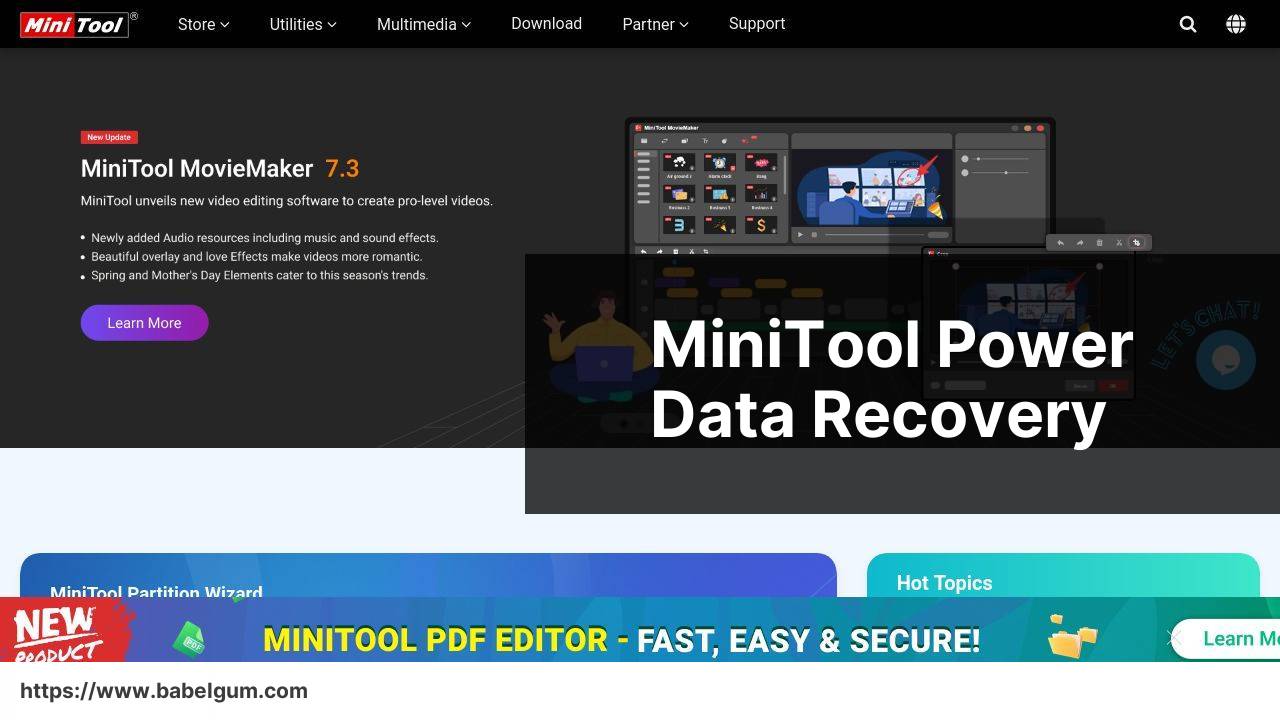 https://www.minitool.com/ screenshot