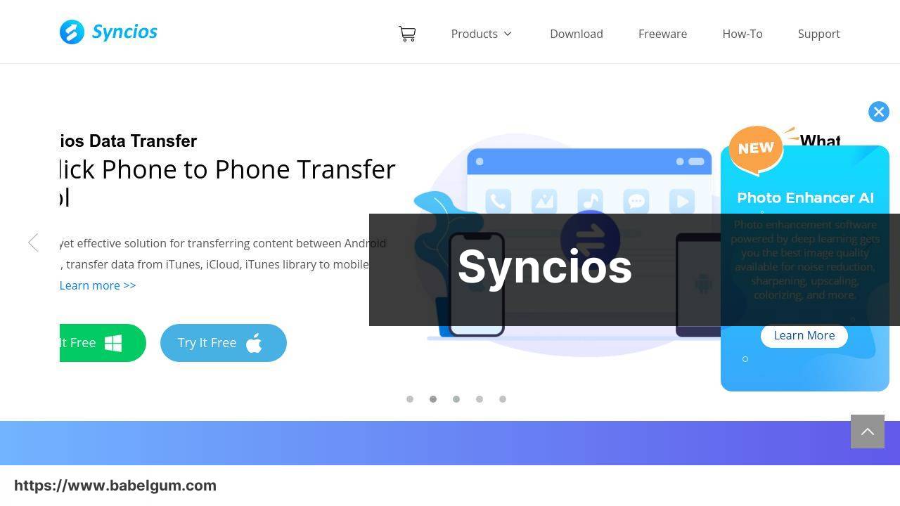 https://www.syncios.com/ screenshot