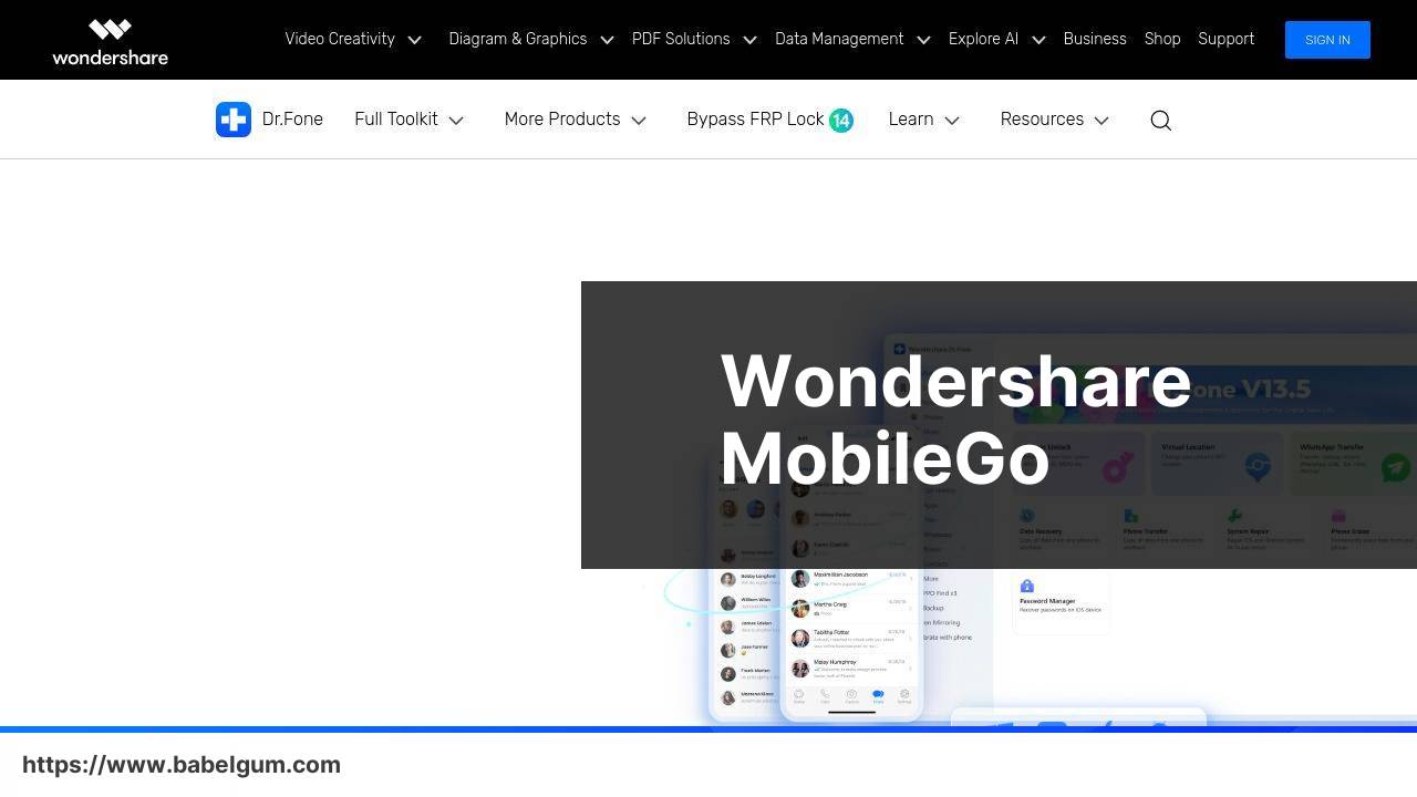 https://www.wondershare.com/mobilego/ screenshot