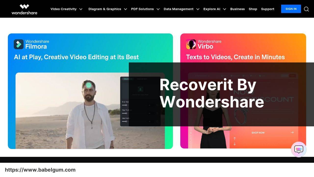 https://www.wondershare.com/ screenshot